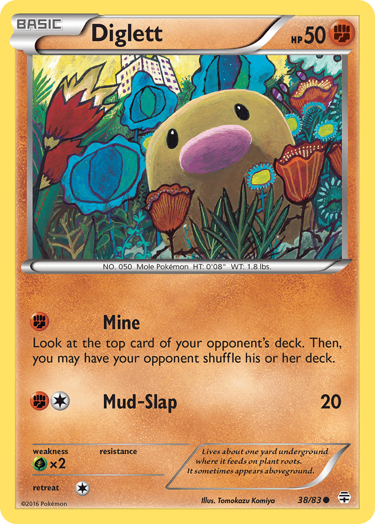 Diglett — Generations Pokémon TCG card by Tomokazu Komiya