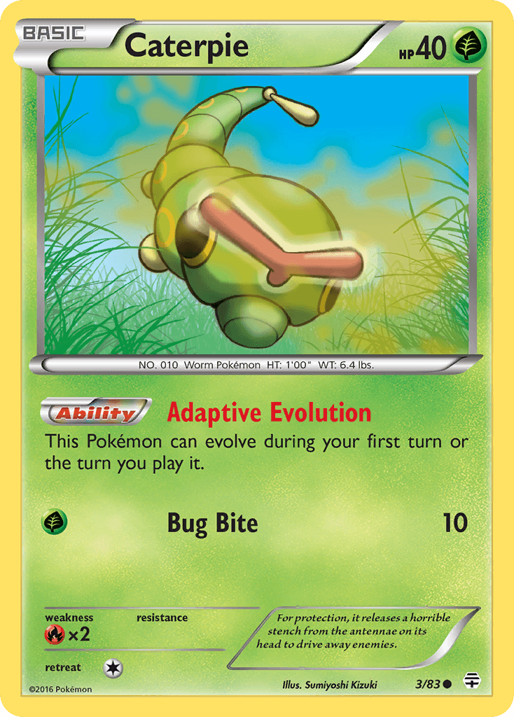 Caterpie — Generations Pokémon TCG card by Sumiyoshi Kizuki