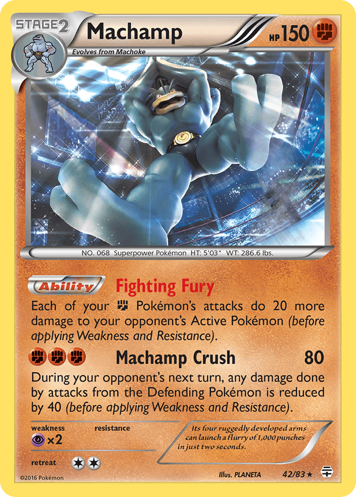 Machamp — Generations Pokémon TCG card by PLANETA