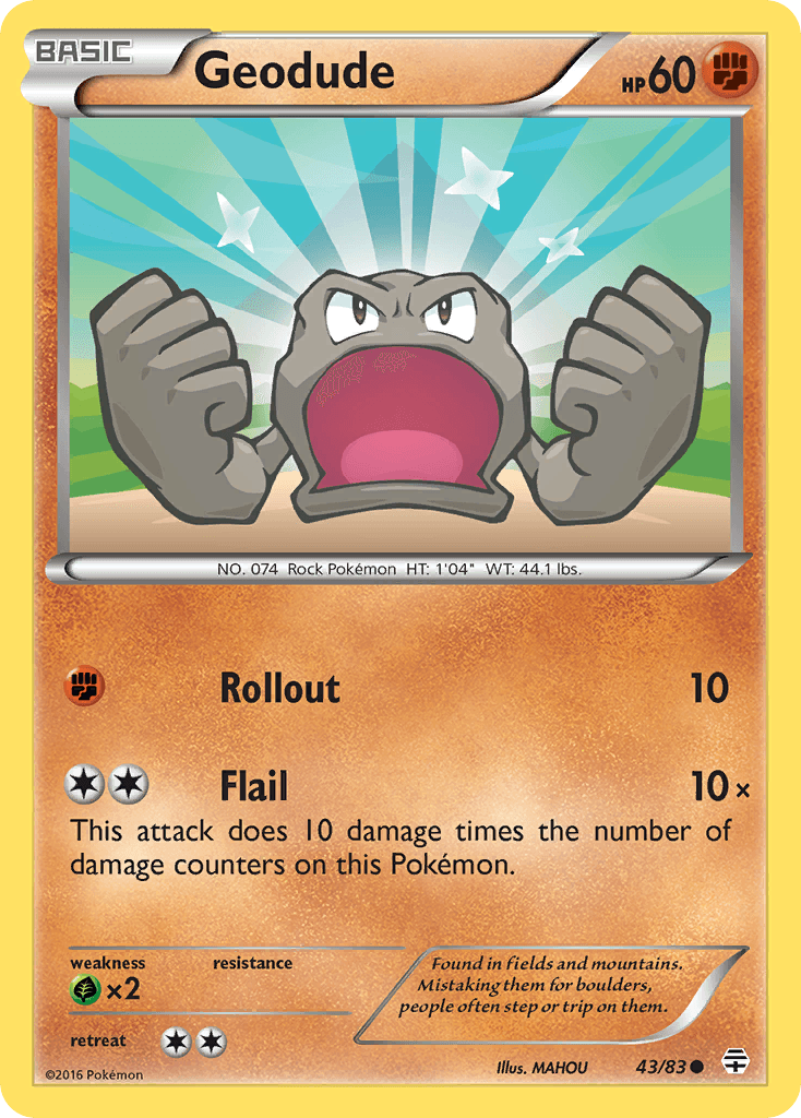 Geodude (Stamped) — Generations Pokémon TCG card by MAHOU