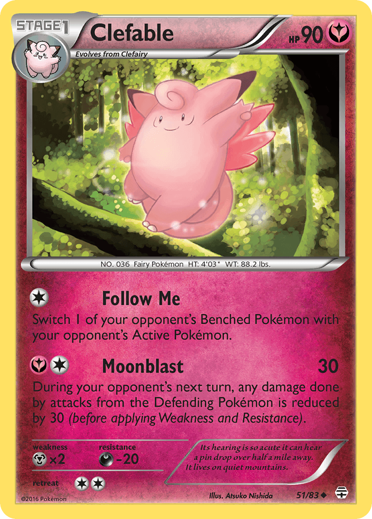 Clefable — Generations Pokémon TCG card by Atsuko Nishida