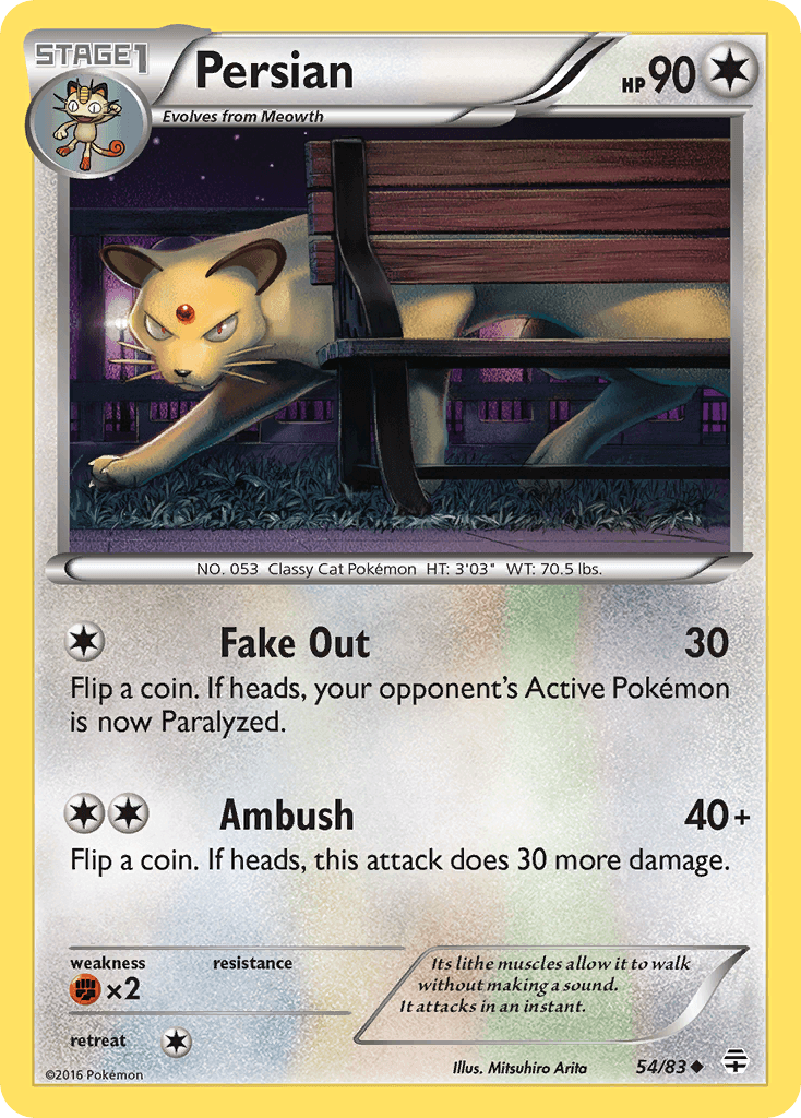 Persian — Generations Pokémon TCG card by Mitsuhiro Arita