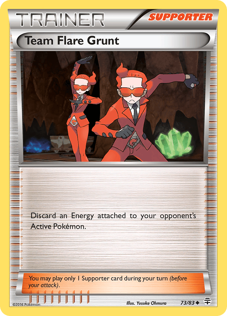 Team Flare Grunt — Generations Pokémon TCG card by Yusuke Ohmura