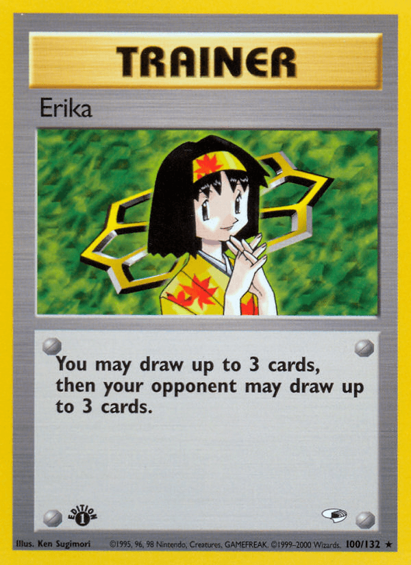 Erika (100) — Gym Heroes Pokémon TCG card by Ken Sugimori
