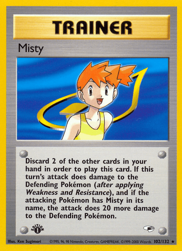 Misty (102) — Gym Heroes Pokémon TCG card by Ken Sugimori