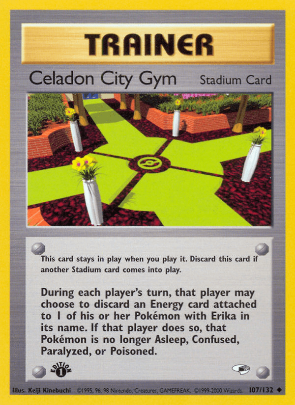 Celadon City Gym — Gym Heroes Pokémon TCG card by Keiji Kinebuchi