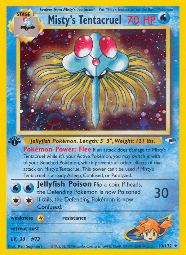Misty's Tentacruel — Gym Heroes Pokémon TCG card by Ken Sugimori