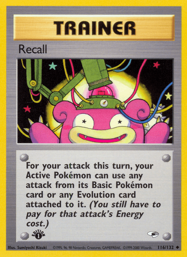 Recall — Gym Heroes Pokémon TCG card by Sumiyoshi Kizuki