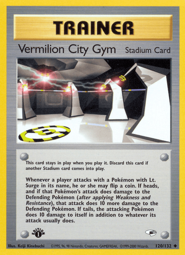 Vermilion City Gym — Gym Heroes Pokémon TCG card by Keiji Kinebuchi