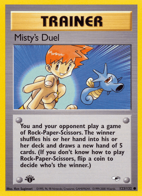 Misty's Duel — Gym Heroes Pokémon TCG card by Ken Sugimori