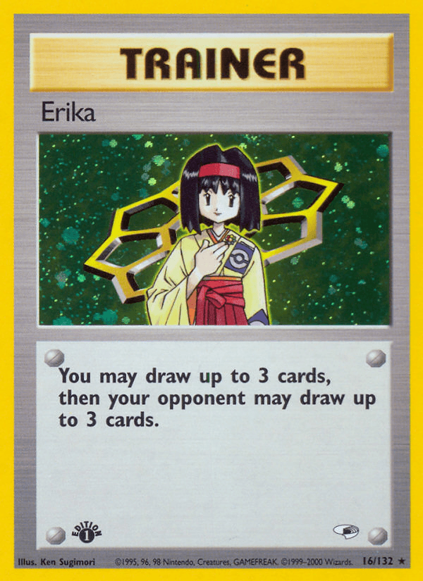 Erika (16) — Gym Heroes Pokémon TCG card by Ken Sugimori