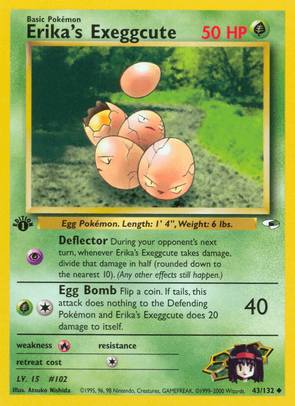 Erika's Exeggcute (43) — Gym Heroes Pokémon TCG card by Atsuko Nishida