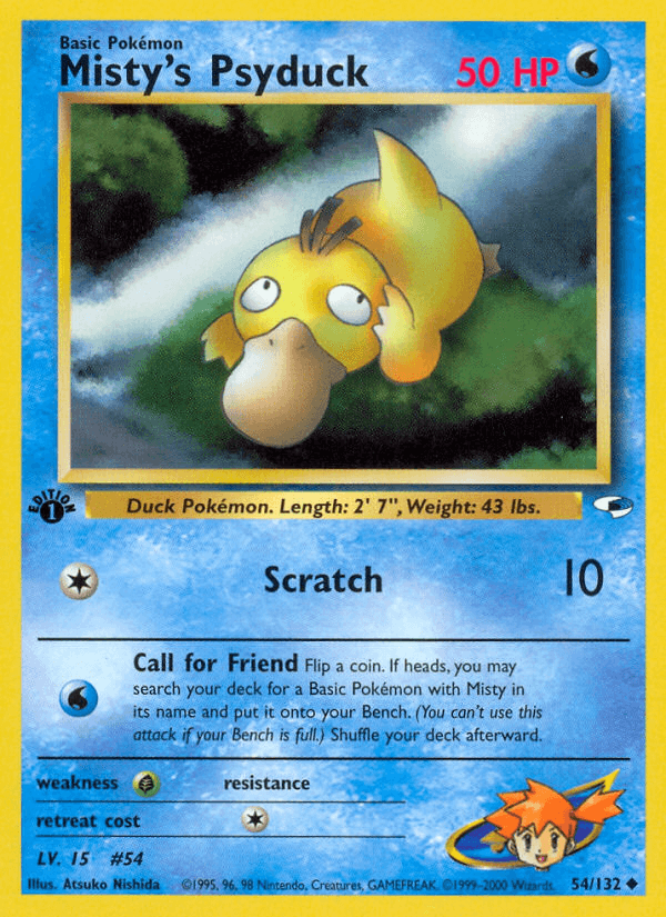 Misty's Psyduck [W Stamped] — WoTC Promo Pokémon TCG card by Atsuko Nishida
