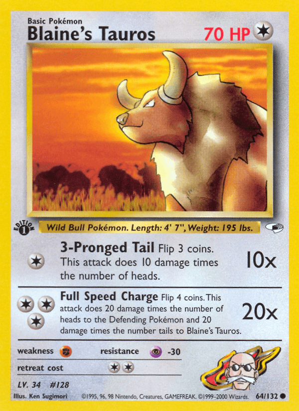 Blaine's Tauros — Gym Heroes
