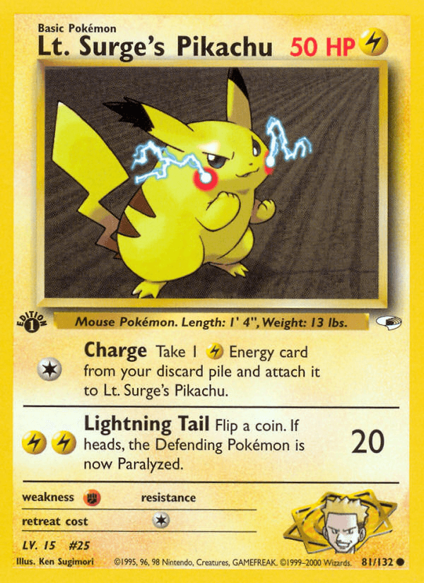 Lt. Surge's Pikachu — Gym Heroes