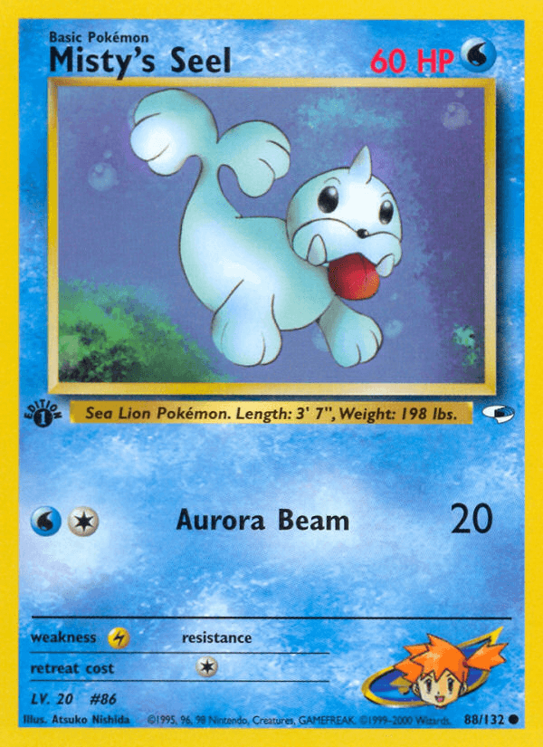 Misty's Seel — Gym Heroes Pokémon TCG card by Atsuko Nishida