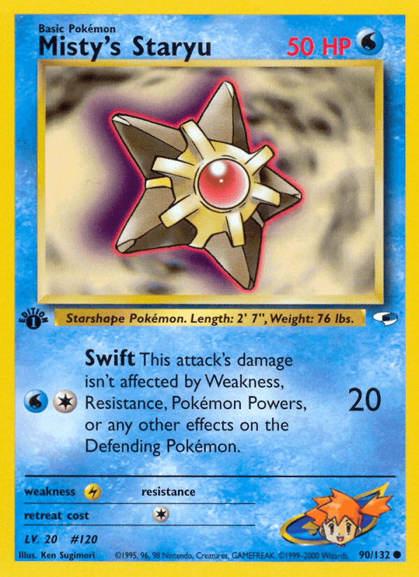 Misty's Staryu — Gym Heroes Pokémon TCG card by Ken Sugimori