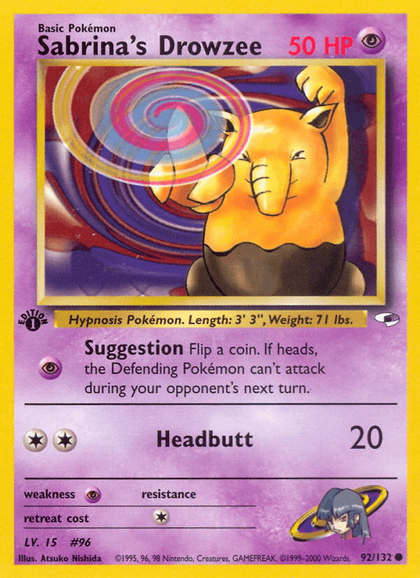Sabrina's Drowzee — Gym Heroes Pokémon TCG card by Atsuko Nishida