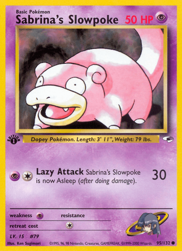 Sabrina's Slowpoke — Gym Heroes Pokémon TCG card by Ken Sugimori