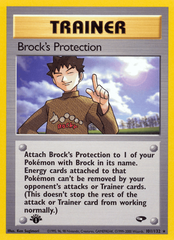 Brock's Protection — Gym Challenge Pokémon TCG card by Ken Sugimori