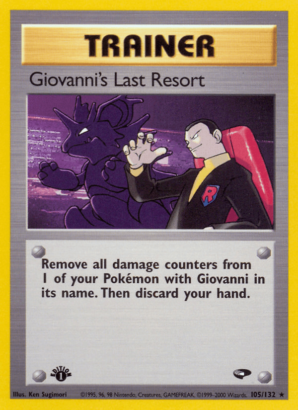 Giovanni's Last Resort — Gym Challenge Pokémon TCG card by Ken Sugimori