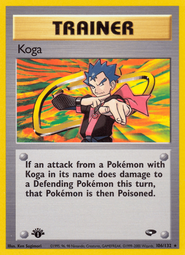 Koga (106) — Gym Challenge Pokémon TCG card by Ken Sugimori