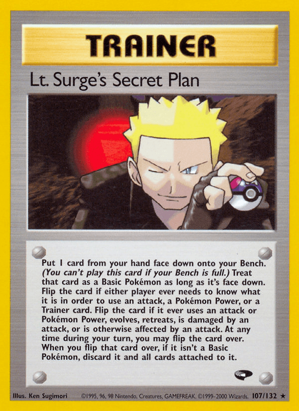 Lt. Surge's Secret Plan — Gym Challenge Pokémon TCG card by Ken Sugimori