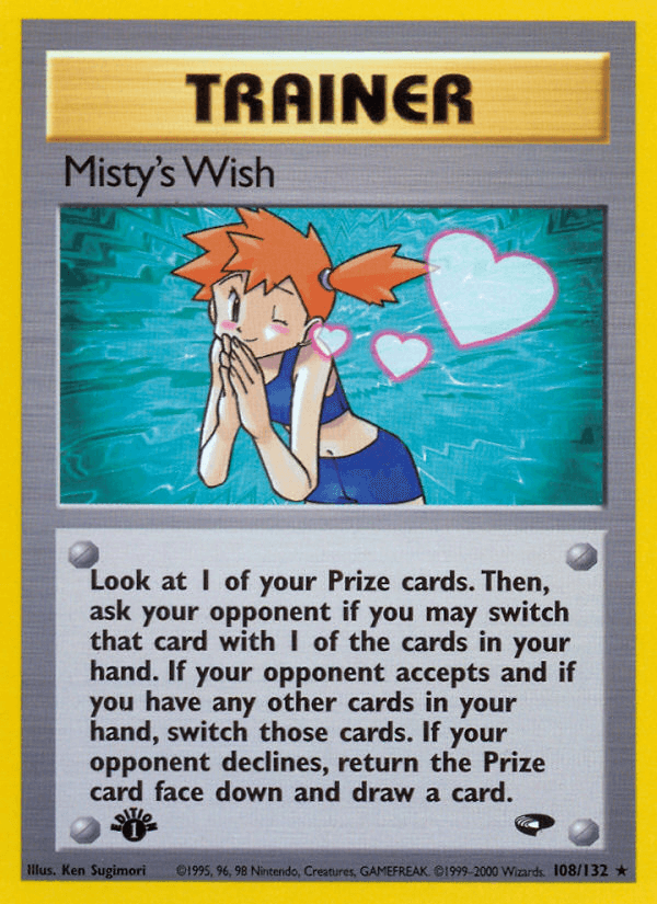 Misty's Wish — Gym Challenge Pokémon TCG card by Ken Sugimori