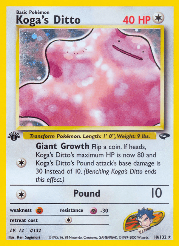 Koga's Ditto — Gym Challenge Pokémon TCG card by Ken Sugimori