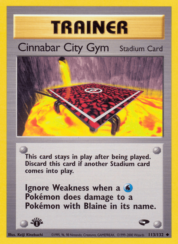 Cinnabar City Gym — Gym Challenge Pokémon TCG card by Keiji Kinebuchi