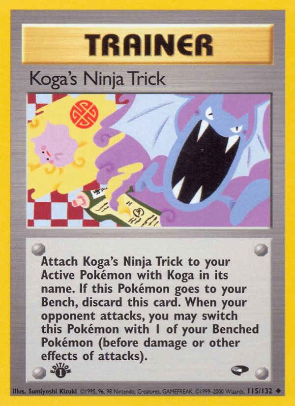 Koga's Ninja Trick — Gym Challenge Pokémon TCG card by Sumiyoshi Kizuki