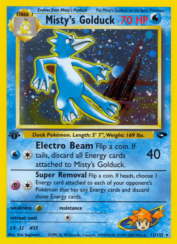 Misty's Golduck — Gym Challenge Pokémon TCG card by Ken Sugimori