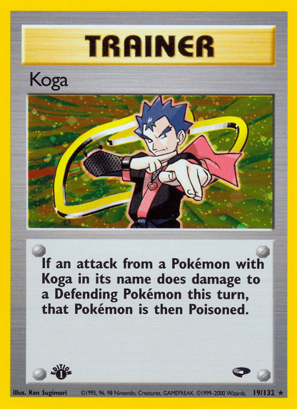 Koga (19) — Gym Challenge Pokémon TCG card by Ken Sugimori