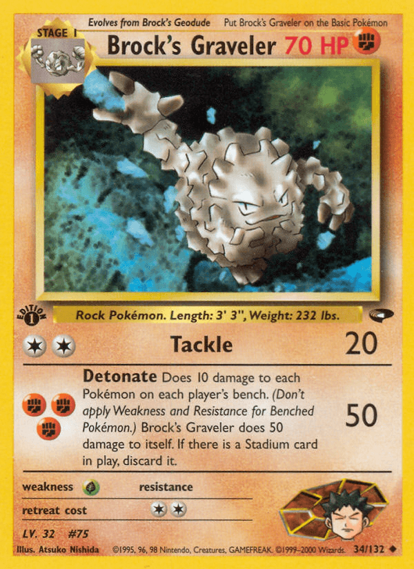 Brock's Graveler — Gym Challenge Pokémon TCG card by Atsuko Nishida