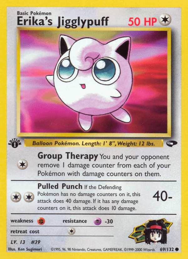 Erika's Jigglypuff — Gym Challenge Pokémon TCG card by Ken Sugimori