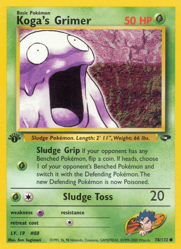 Koga's Grimer — Gym Challenge Pokémon TCG card by Ken Sugimori