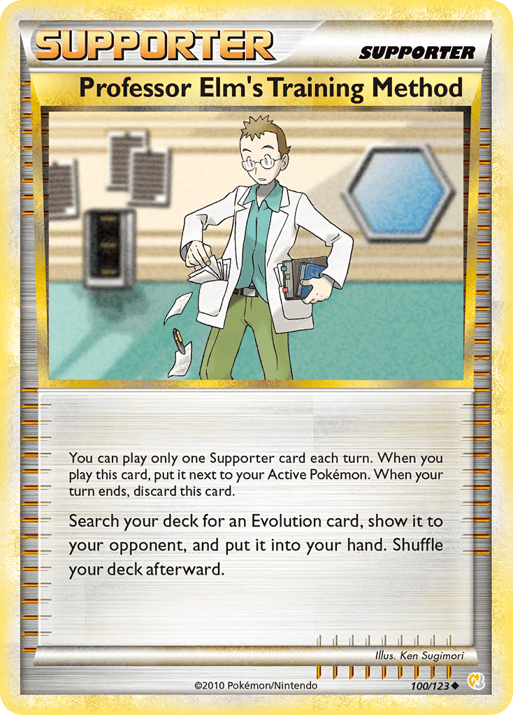 Professor Elm's Training Method — HeartGold SoulSilver Pokémon TCG card by Ken Sugimori