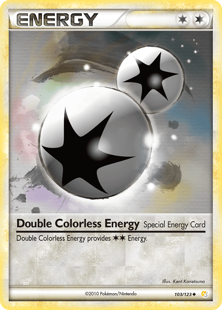 Double Colorless Energy — HeartGold SoulSilver Pokémon TCG card by Kent Kanetsuna