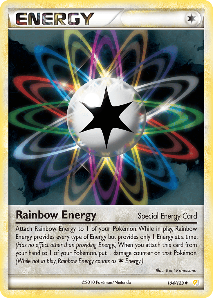 Rainbow Energy — HeartGold SoulSilver Pokémon TCG card by Kent Kanetsuna