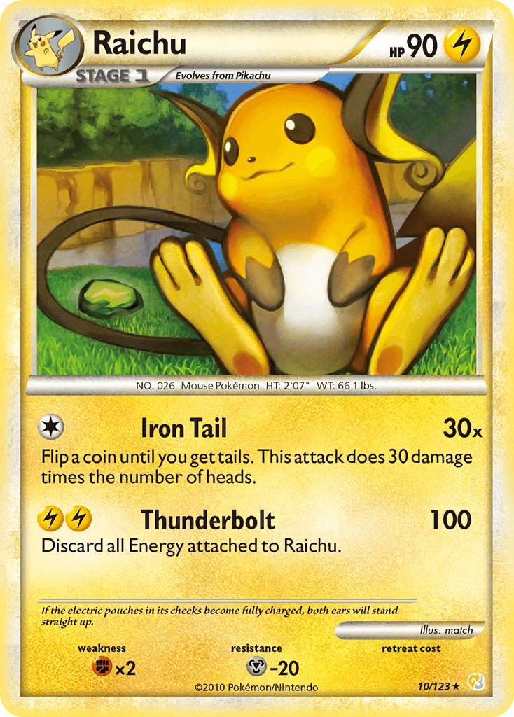 Raichu — HeartGold SoulSilver Pokémon TCG card by match