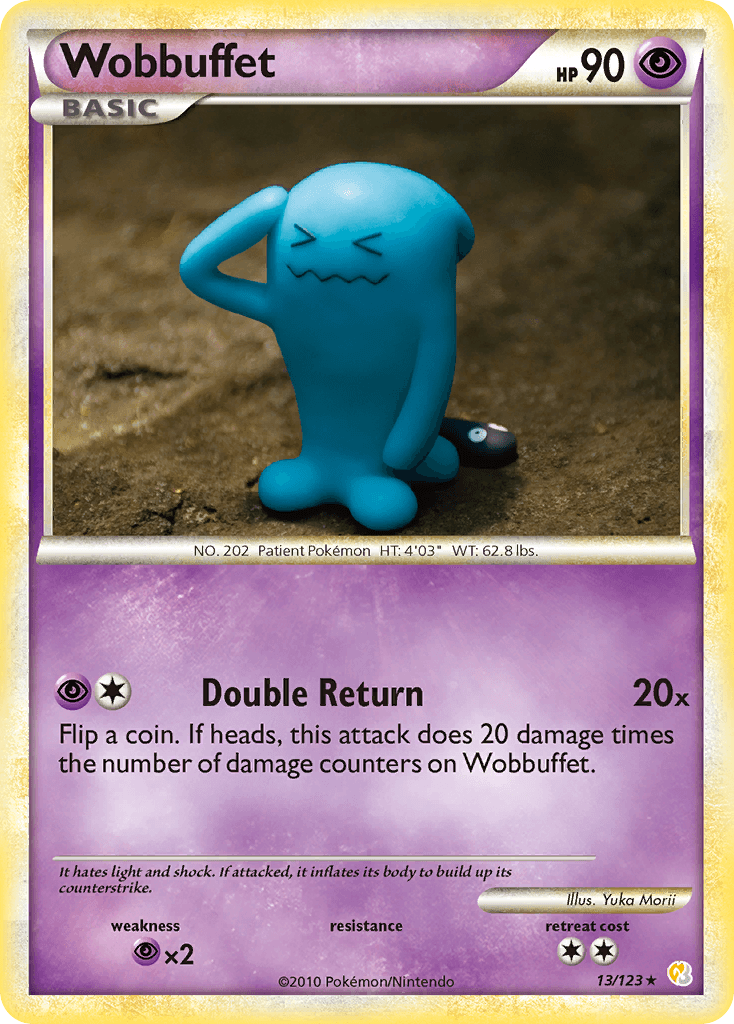 Wobbuffet — HeartGold SoulSilver Pokémon TCG card by Yuka Morii