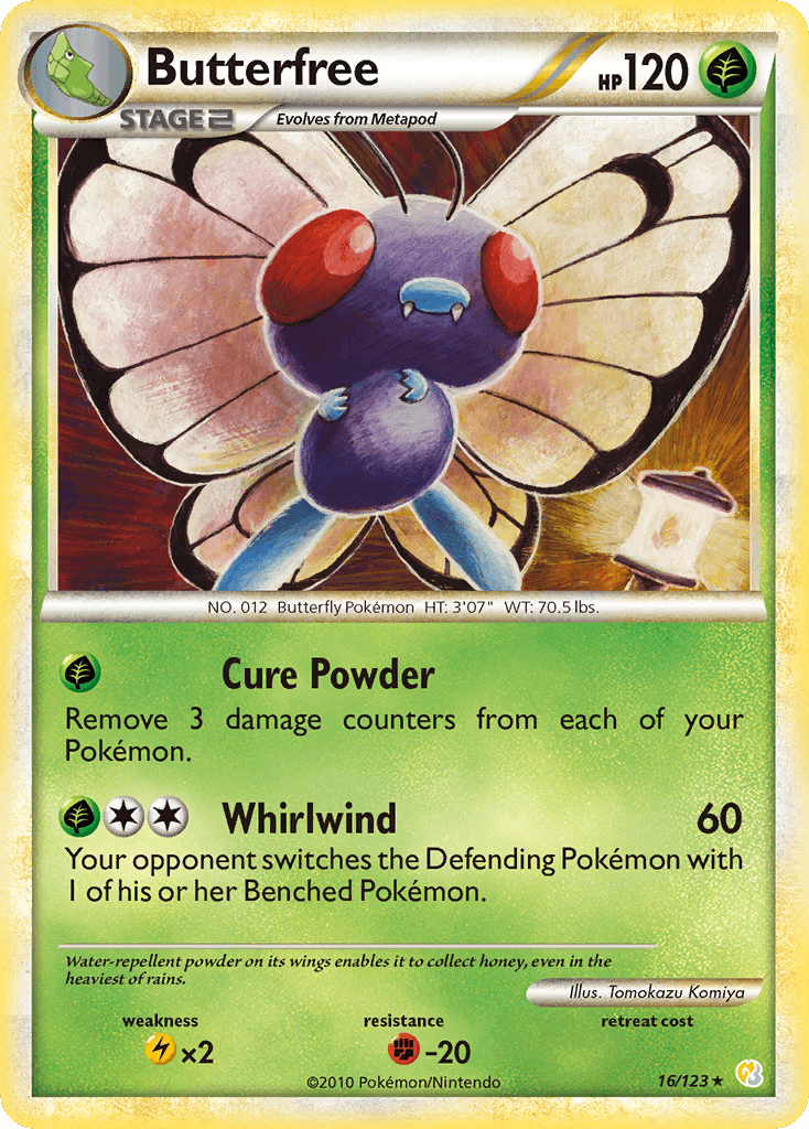 Butterfree — HeartGold SoulSilver Pokémon TCG card by Tomokazu Komiya