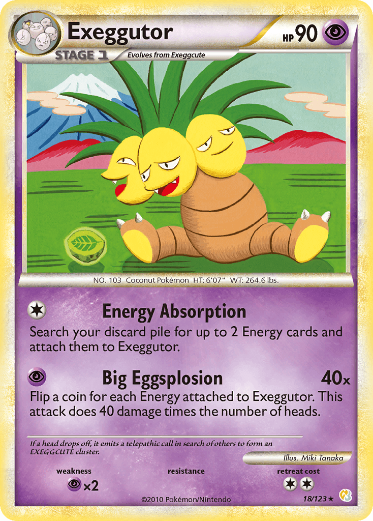 Exeggutor — HeartGold SoulSilver Pokémon TCG card by Miki Tanaka