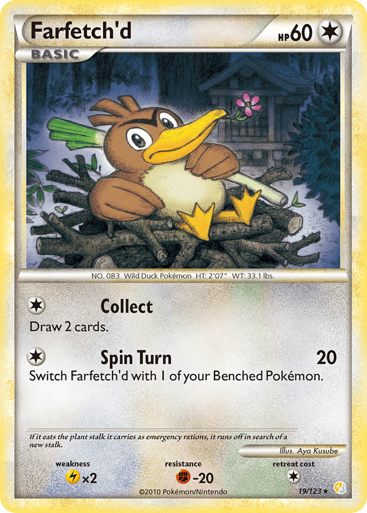 Farfetch'd — HeartGold SoulSilver Pokémon TCG card by Aya Kusube
