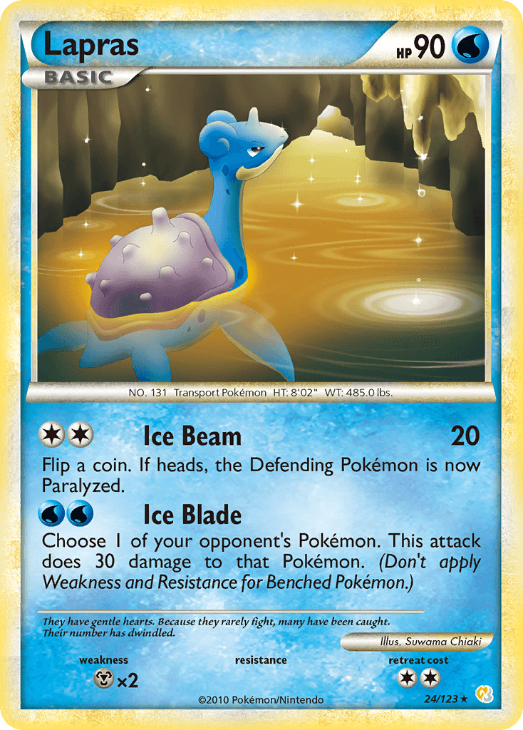 Lapras — HeartGold SoulSilver Pokémon TCG card by Suwama Chiaki