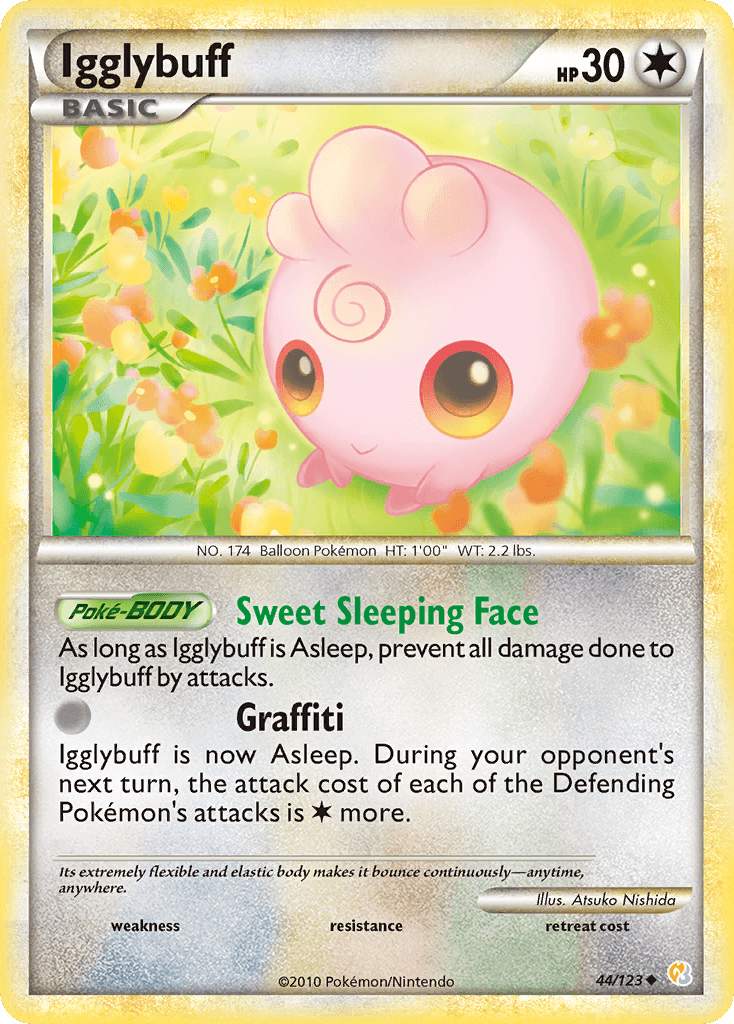 Igglybuff — HeartGold SoulSilver Pokémon TCG card by Atsuko Nishida