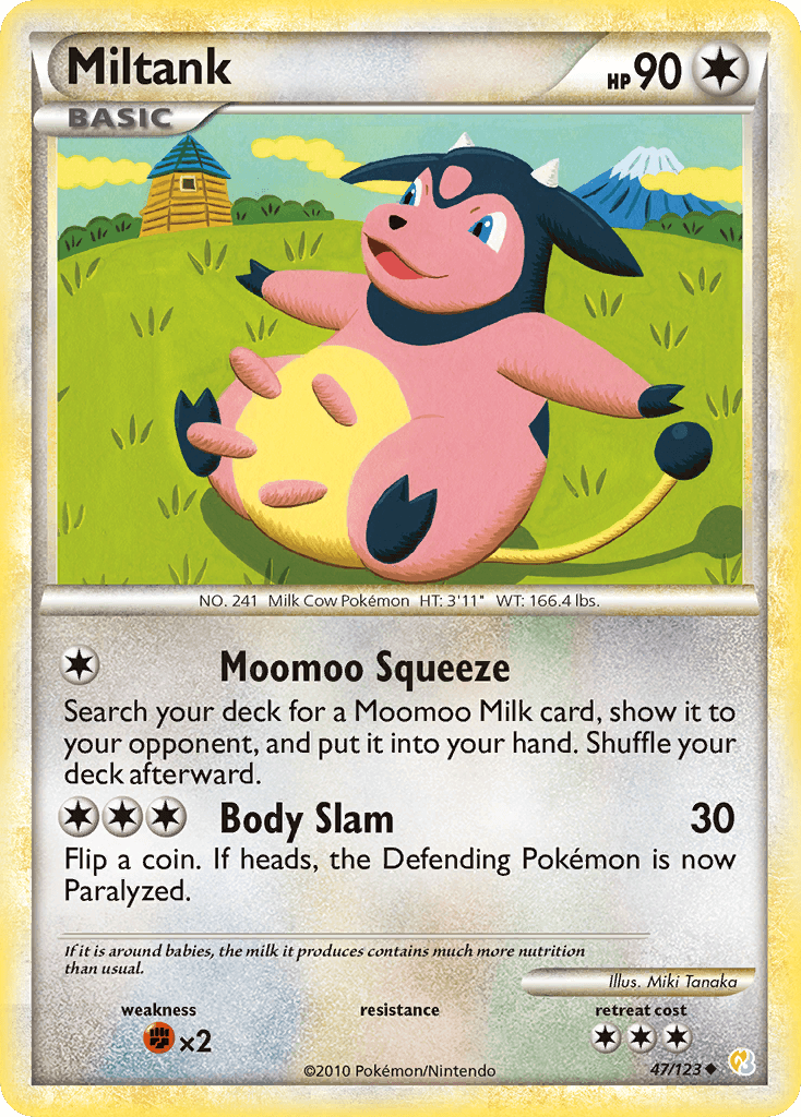 Miltank — HeartGold SoulSilver Pokémon TCG card by Miki Tanaka