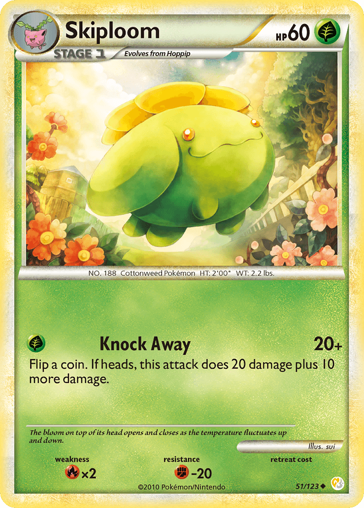 Skiploom — HeartGold SoulSilver Pokémon TCG card by sui