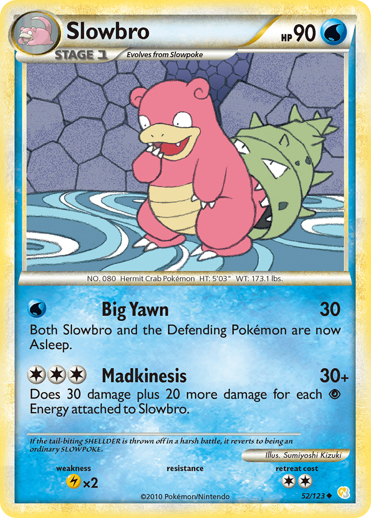Slowbro — HeartGold SoulSilver Pokémon TCG card by Sumiyoshi Kizuki