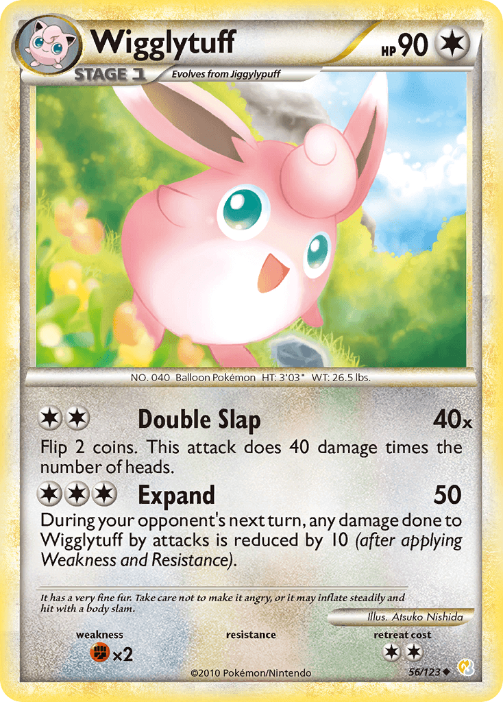 Wigglytuff — HeartGold SoulSilver Pokémon TCG card by Atsuko Nishida